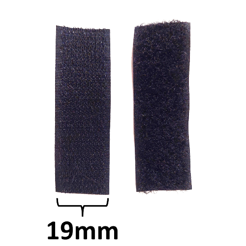 Velcro Fecho de Contato 19mm 1 Metro Preto