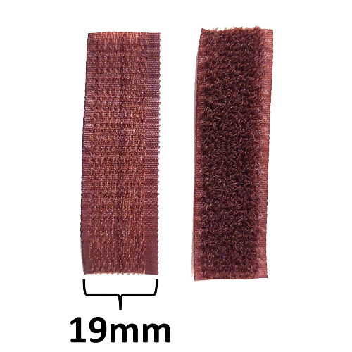 Velcro Fecho de Contato 19mm 1 Metro Marrom