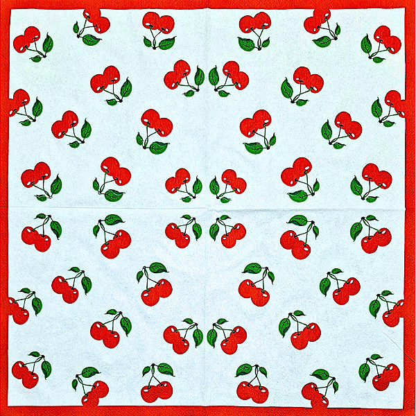 Guardanapo para Decoupage 33x33 Cerejas
