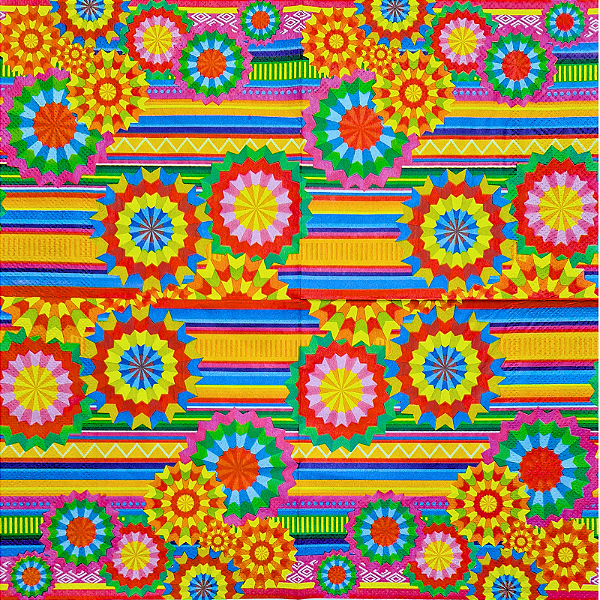 Guardanapo para Decoupage 33x33 Festival de Cores