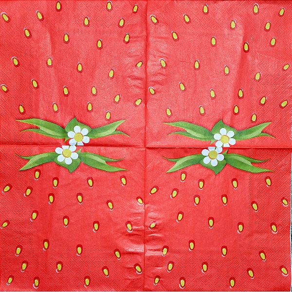 Guardanapo para Decoupage 33x33 Textura de Morango