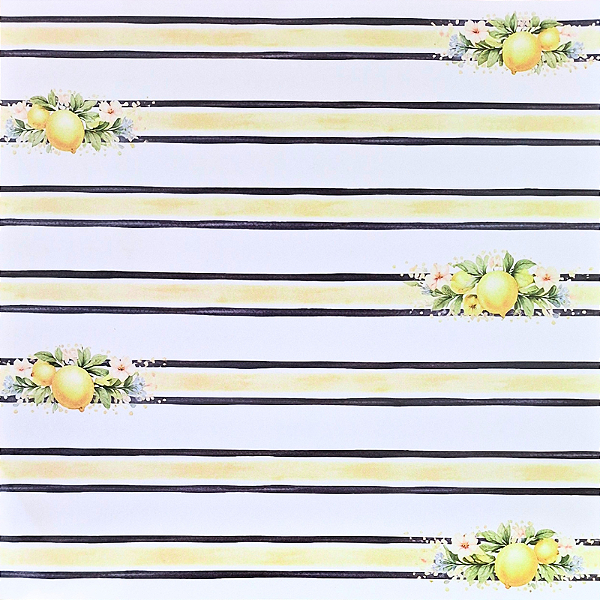 Papel para Scrapbook 30x30 Tema Limão Siciliano Modelo 3