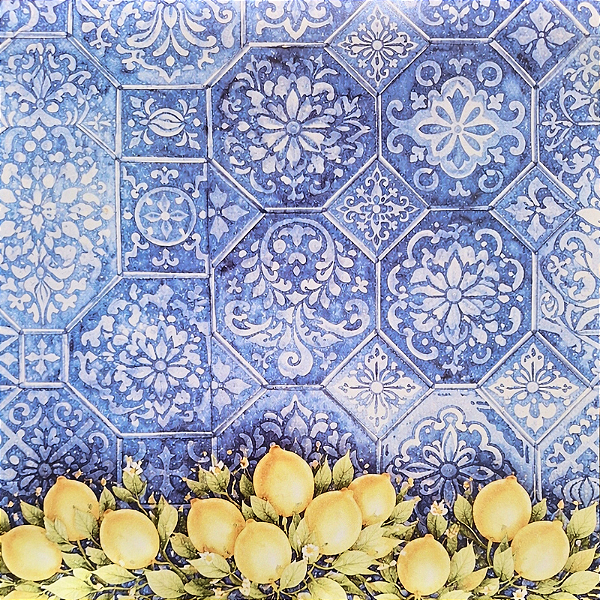 Papel para Scrapbook 30x30 Tema Limão Siciliano Modelo 5