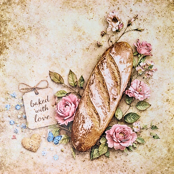 Papel para Scrapbook 30x30 Tema Bakery Modelo 2
