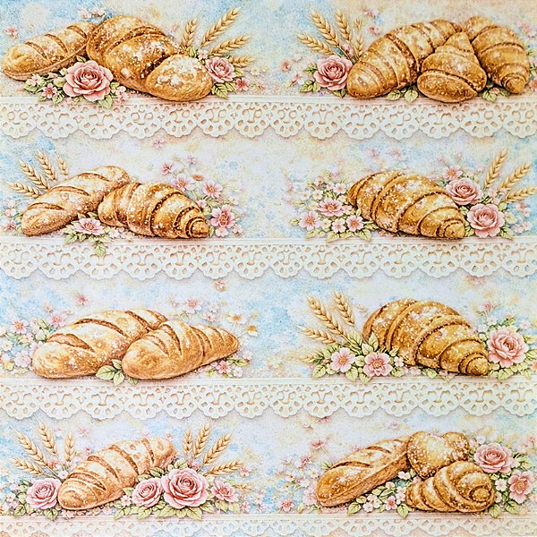 Papel para Scrapbook 30x30 Tema Bakery Modelo 3