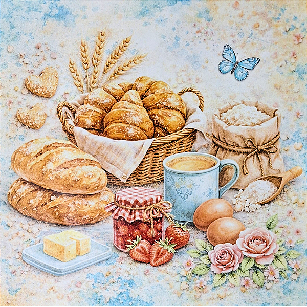 Papel para Scrapbook 30x30 Tema Bakery Modelo 4
