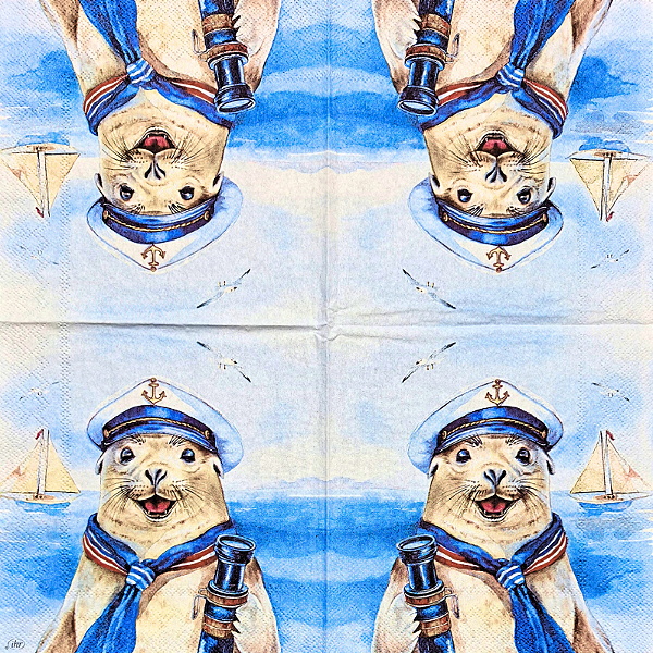 Guardanapo para Decoupage 33x33 Capitão Charlie