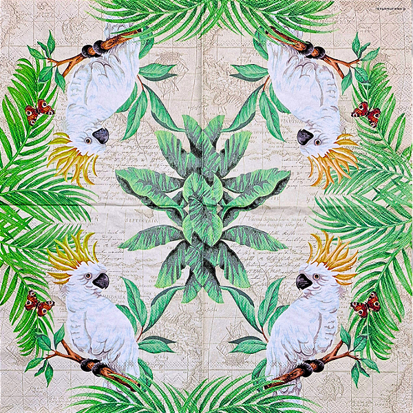 Guardanapo para Decoupage 33x33 Cacatua