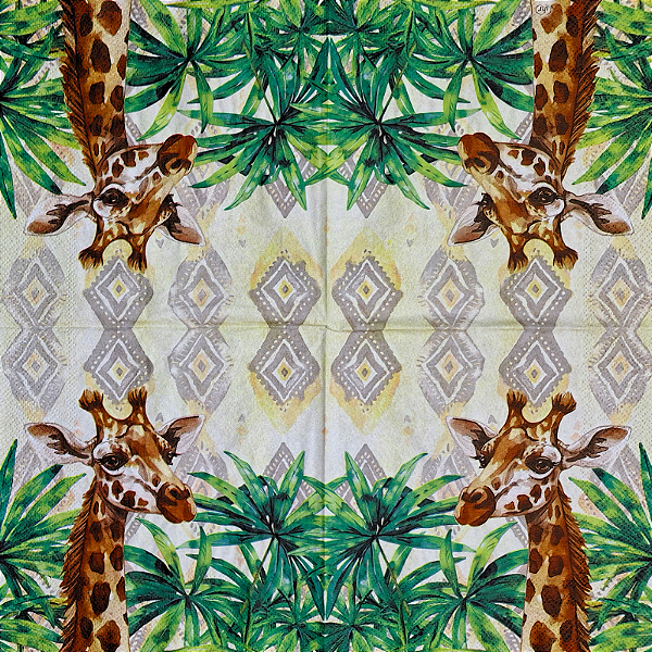 Guardanapo para Decoupage 33x33 Girafa