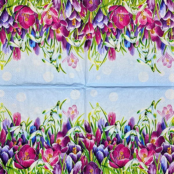 Guardanapo para Decoupage 33x33 Flores de Açafrão
