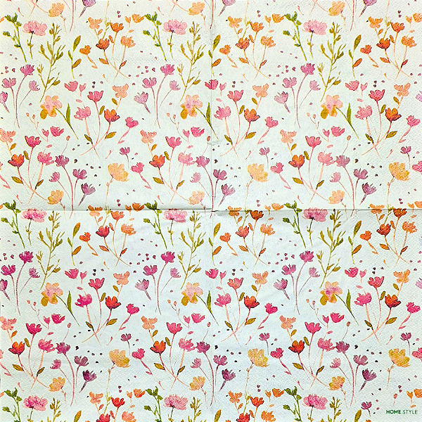 Guardanapo para Decoupage 33x33 Flores Delicadas na Primavera