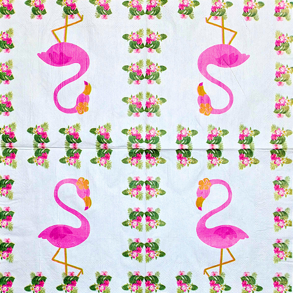 Guardanapo para Decoupage 33x33 Flamingo Rosa