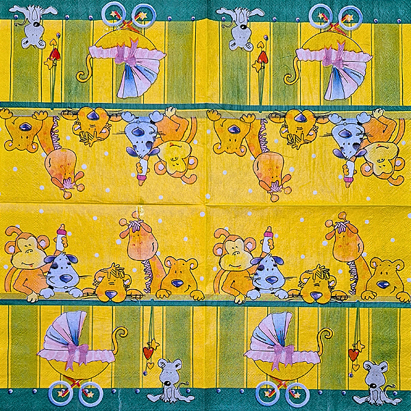Guardanapo para Decoupage 33x33 A Chegada do Bebê