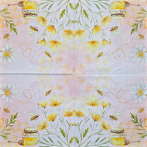 Guardanapo para Decoupage 33x33 Mel de Abelha
