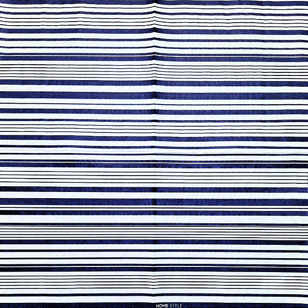 Guardanapo para Decoupage 33x33 Listras Azul e Branco