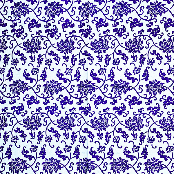 Guardanapo para Decoupage 33x33 Arabesco Floral Português Azul Branco