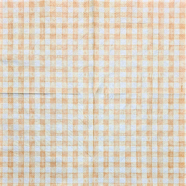 Guardanapo para Decoupage 33x33 Xadrez Bege e Branco