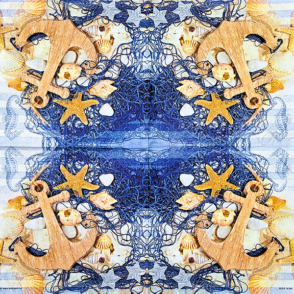 Guardanapo para Decoupage 33x33 Elementos Náuticos
