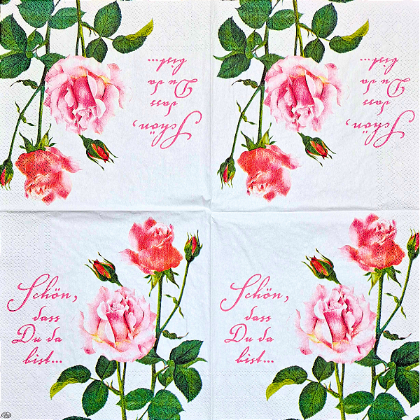 Guardanapo para Decoupage 33x33 Uma Rosa para Você