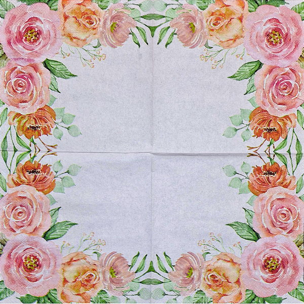 Guardanapo para Decoupage 33x33 Rosas ao Entardecer