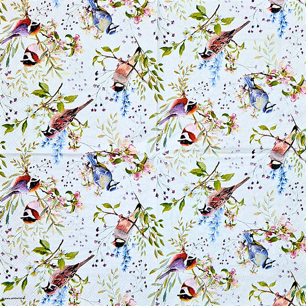 Guardanapo para Decoupage 33x33 Pássaros no Bosque