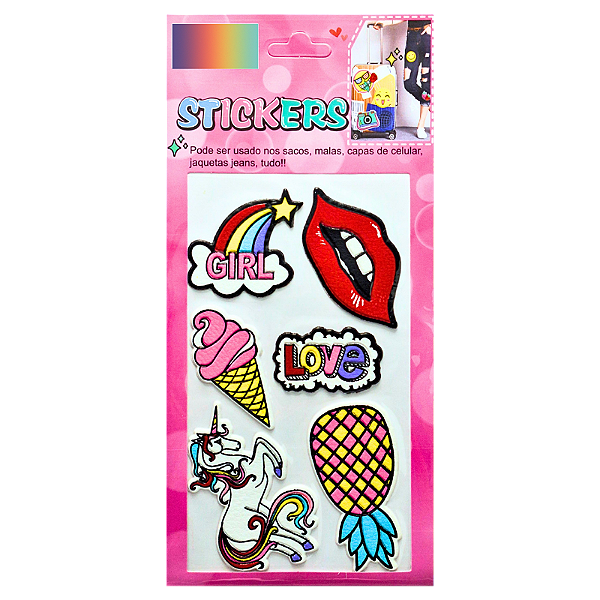 Cartela de Adesivos Autocolantes 3D Fashion Girl