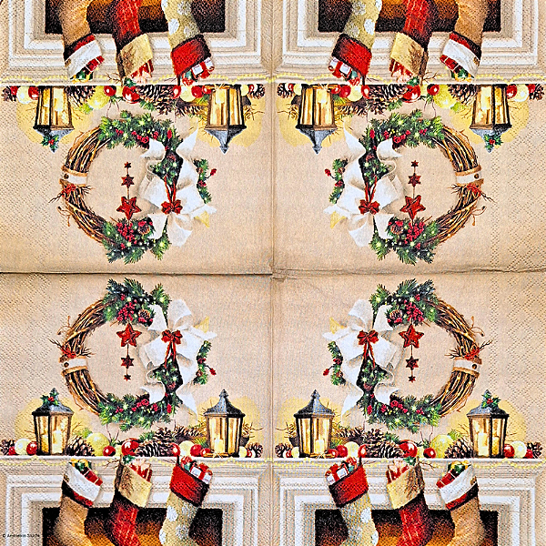 Guardanapo para Decoupage 33x33 Tema Natal Modelo 46