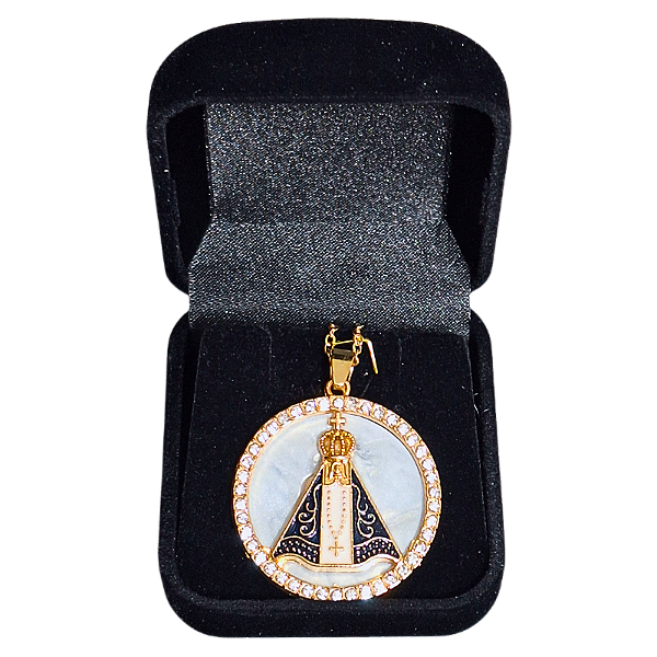 Corrente Pingente Nossa Senhora Aparecida Dourado