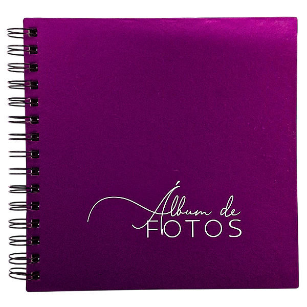 Álbum Scrapbook 18 Folhas com Espiral Roxo
