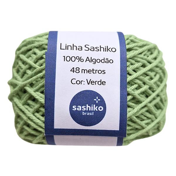 Linha para Bordado Sashiko 48m 100% Algodão Verde