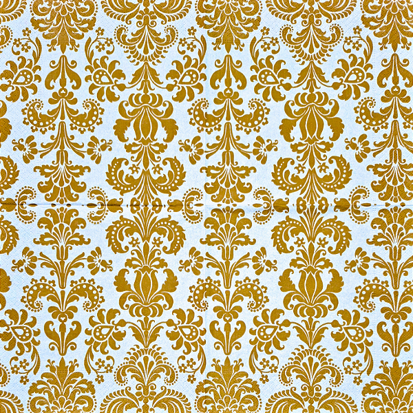 Guardanapo para Decoupage 33x33 Arabesco Finlandês Dourado