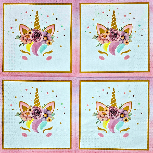 Guardanapo para Decoupage 33x33 Unicórnio Modelo 4