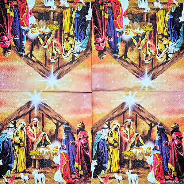 Guardanapo para Decoupage 33x33 Nascimento de Jesus