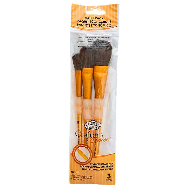 Kit de Pincéis Mop para Pintura com 3 peças RC 231 Royal Langnickel