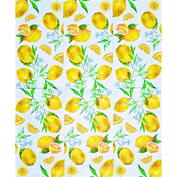 Guardanapo para Decoupage 33x40 Colheita de Limões Sicilianos