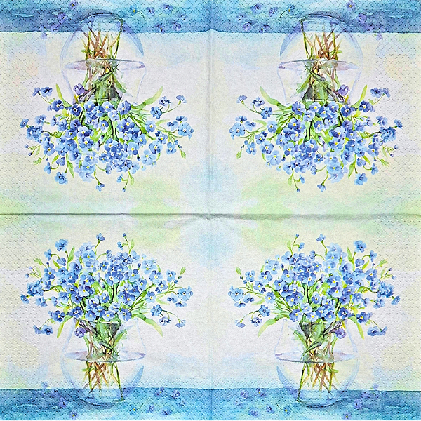 Guardanapo para Decoupage 33x33 Vaso de Flores