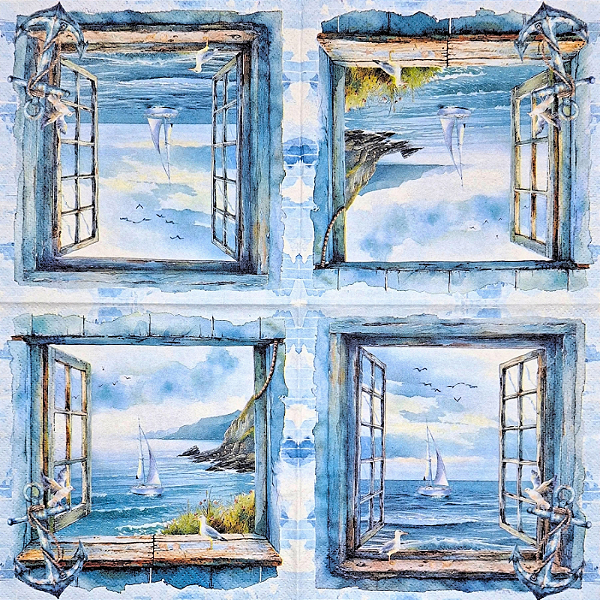 Guardanapo para Decoupage 33x33 Vista do Mar