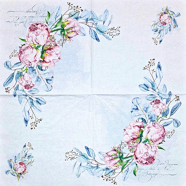 Guardanapo para Decoupage 33x33 Floral by Emilia Keramik
