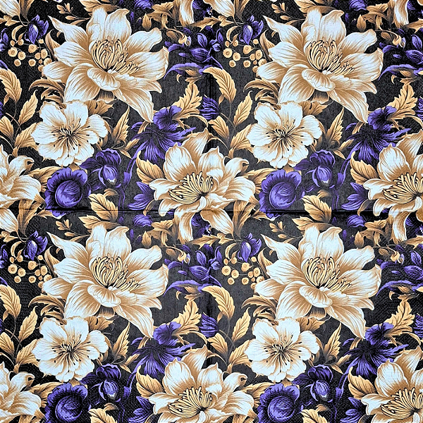 Guardanapo para Decoupage 33x33 Peônias Elegantes