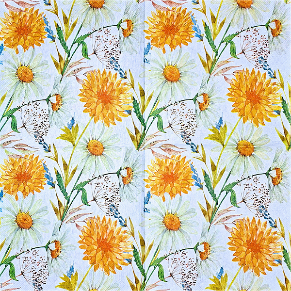 Guardanapo para Decoupage 33x33 Flores do Campo Polonês