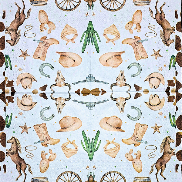 Guardanapo para Decoupage 33x33 Tema Faroeste