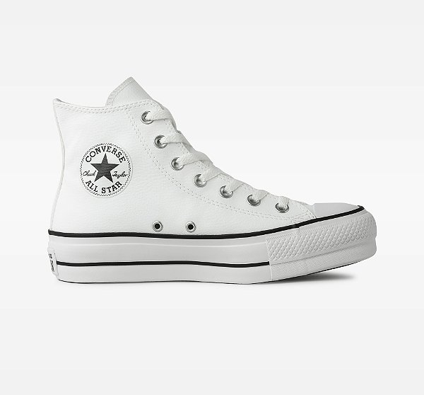 Tênis Converse Chuck Taylor All Star Platform Lift Hi Branco Preto CT09820001