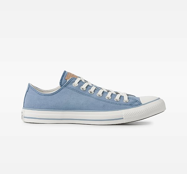 Tênis Converse Chuck Taylor All Star Ox Soothing Craft Azul Oxidado Bege Vaqueta CT18730001