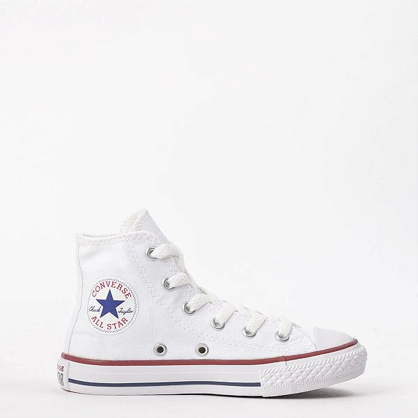 Tênis Converse Chuck Taylor All Star Kids Hi Branco CK00040001