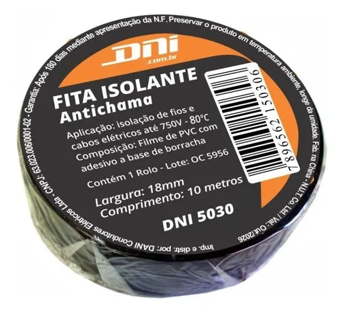 Fita Isolante Com Cola 10 Metros