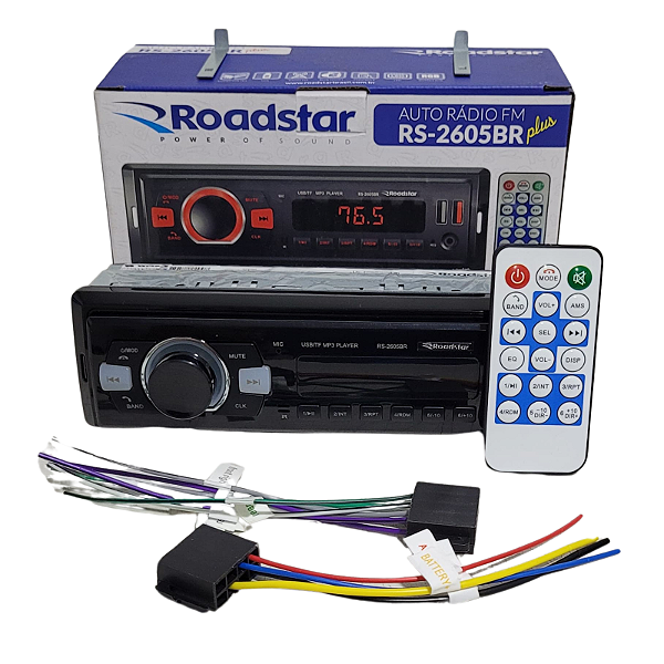 Rádio Player Áudio MP3 Rodstar 30X4 W RMS Com Bluetooth /Usb/SD Com Controle/Aplicativo Multicolor Rgb