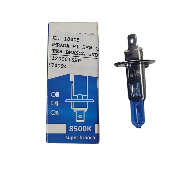Lâmpada H1 55W 12V Super Branca Und