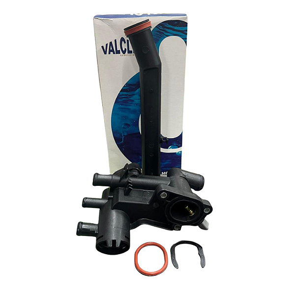 Kit Válvula Termostática Volkswagen Gol 1.0/1.6 08/ Fox 08/ Polo 02/14 Voyage 08/ Saveiro 09/ Crossfox 10/ Sensor Cinza