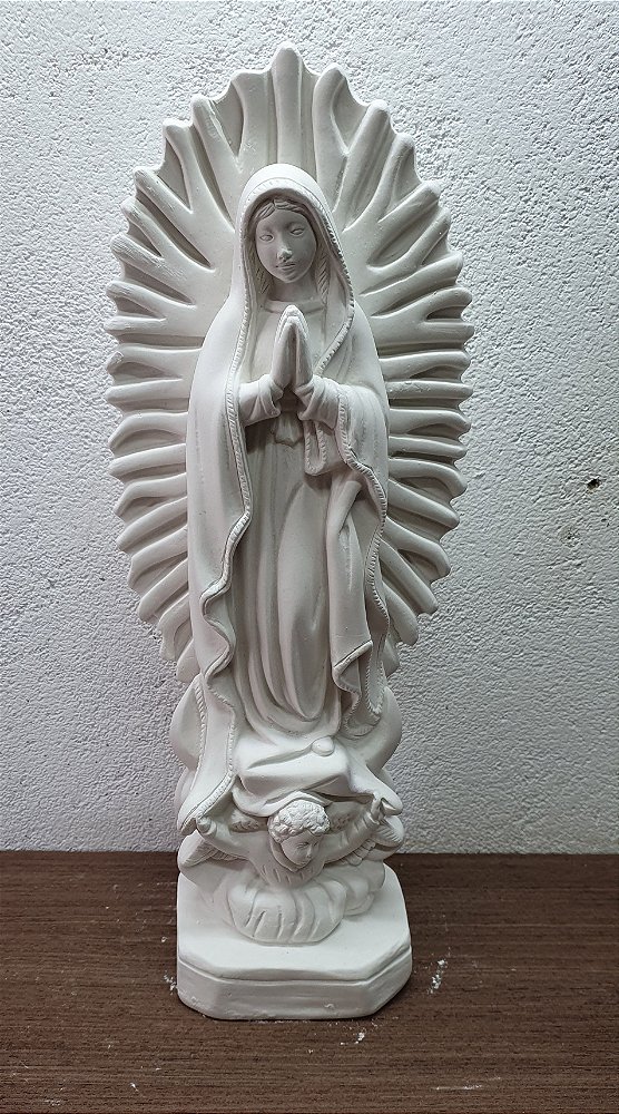 Imagem Nossa Senhora Guadalupe 30cm Gesso Cru