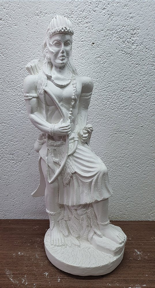 Imagem Orixá Oxossi 30cm Gesso Cru